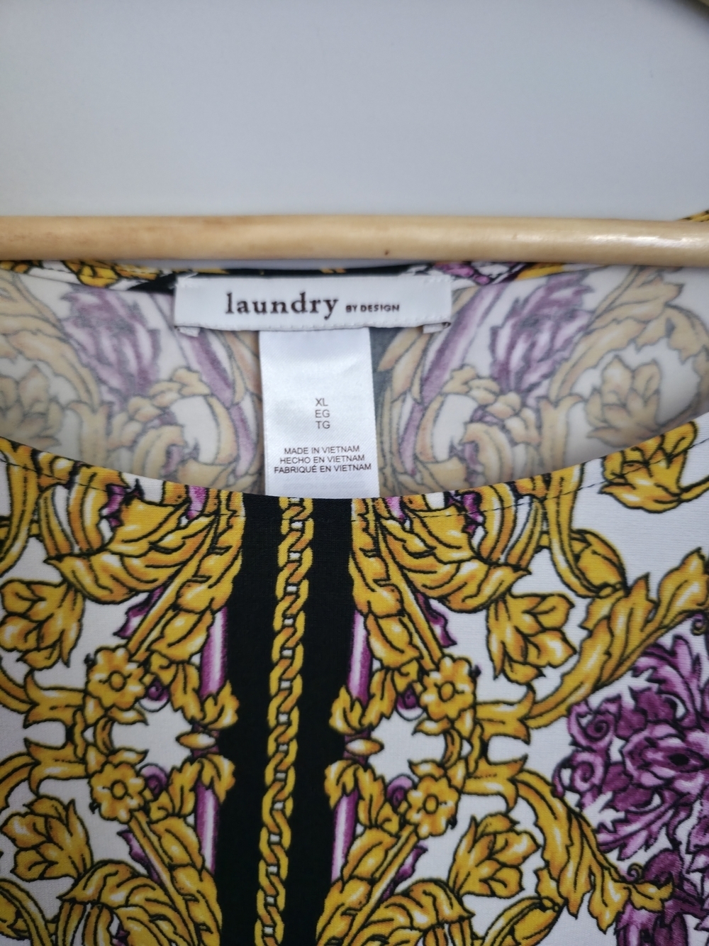 Laundry By Design XL Luxury Baroque Print Dress Stretch Elegant NWT - Picture 6 of 11